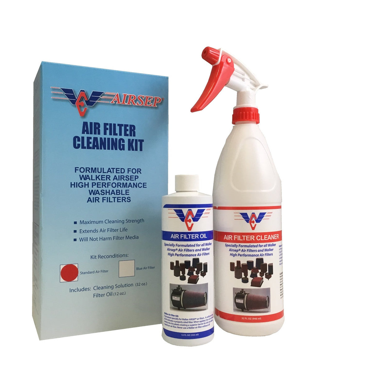 AIRSEP Red Oil, Air Filter Cleaning Kit Part DDF9016 — Walker