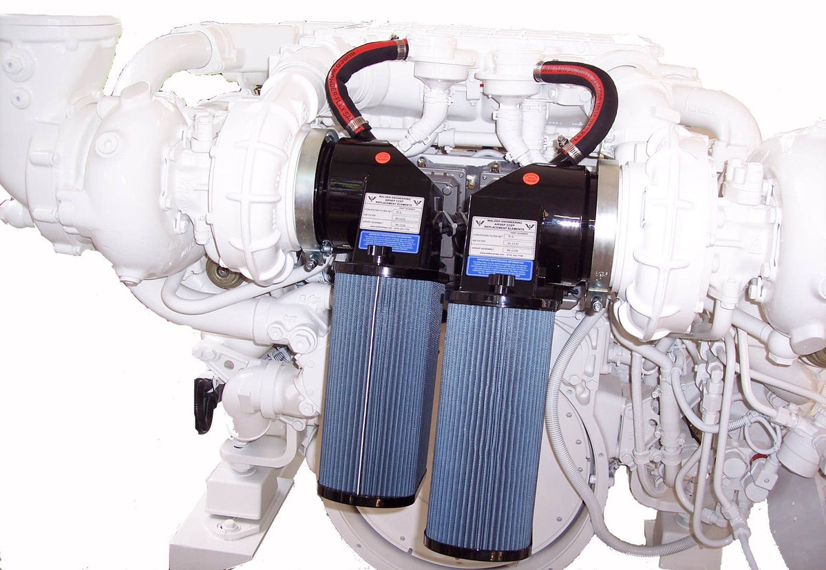 EVERQUIET Air Filter Silencer MAN 1550 Marine Engine (Part 901330